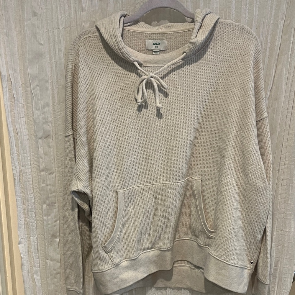 Aerie Cream Hooded Sweatshirt